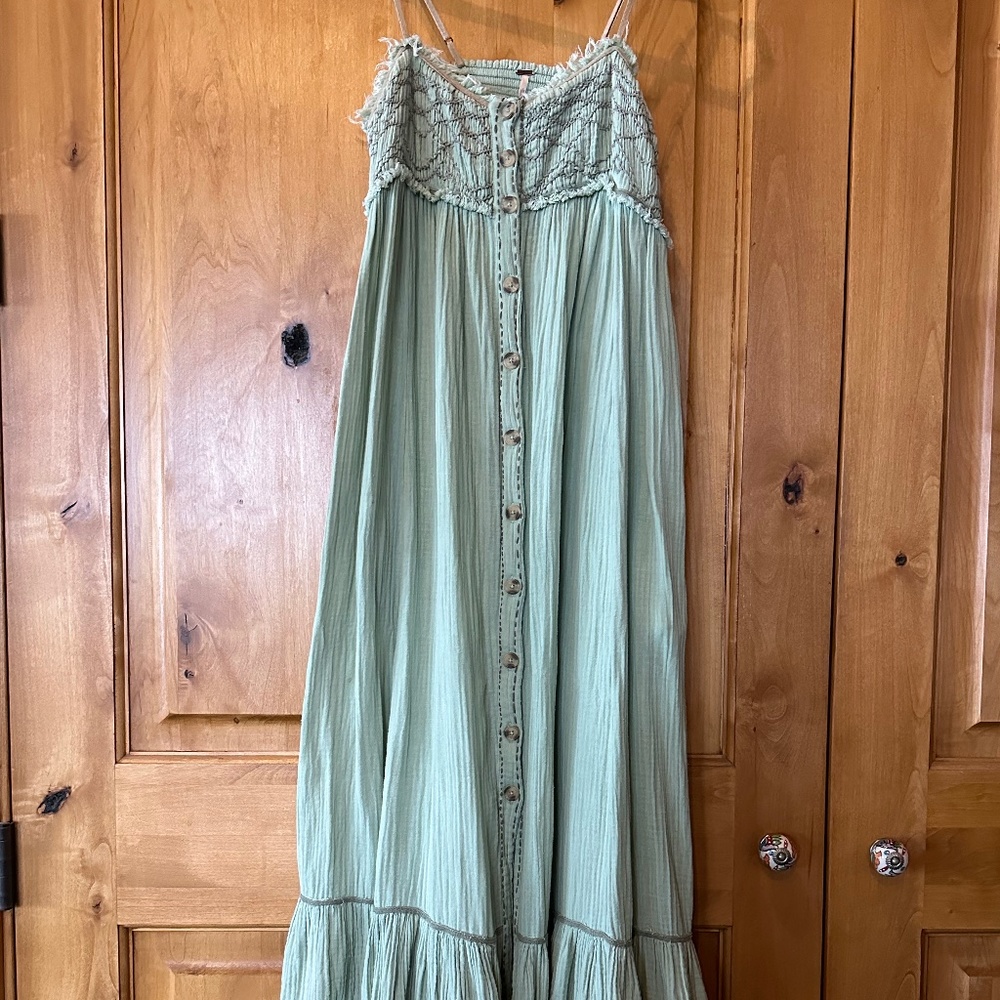 Free People soft green size small 100% Cotton Dress